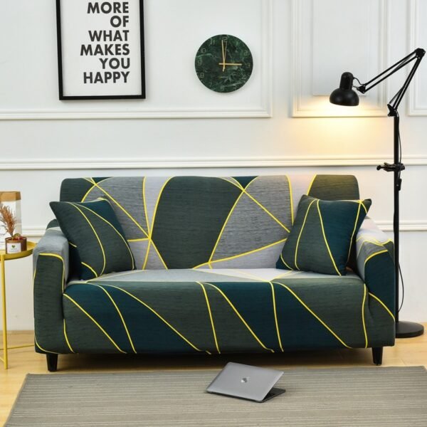 Housse de Canapé d'Angle Extensible - Motif Géométrique Moderne – Image 4
