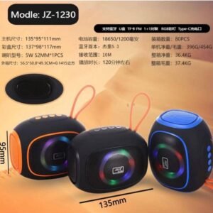 Enceinte Bluetooth JZ-1230 avec lumières LED RGB - Son et lumière