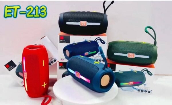 Enceinte Bluetooth ET-213 portable et étanche avec lumières LED