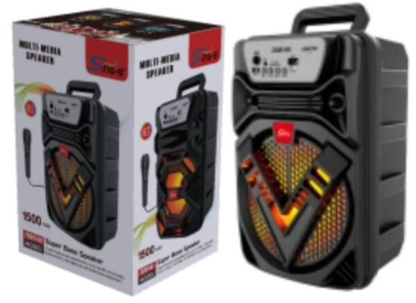 Enceinte de karaoké portable Sing-e ZQS6142 - Micro et lumières LED