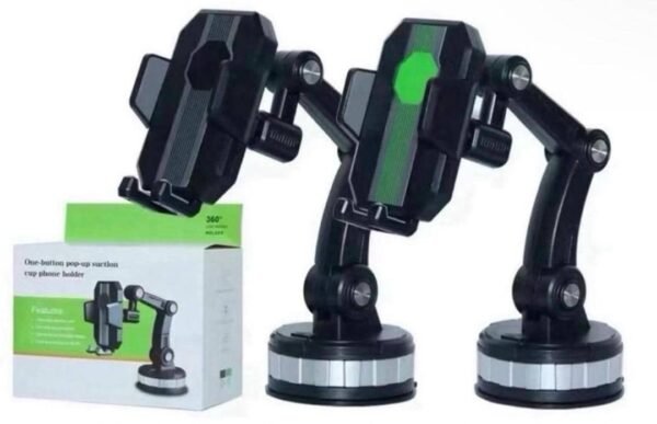 Support de téléphone pop-up - Fixation voiture avec bras ajustable et ventouse