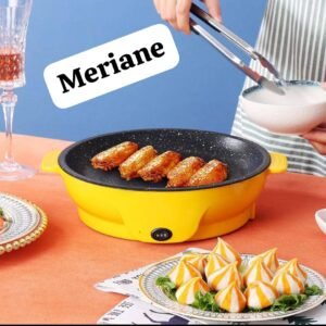Gril Électrique Poêle Multifonction Antiadhésive Portable - Poêle de Cuisson pour Frire et Griller
