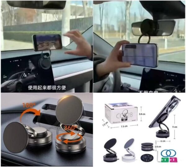 Support Téléphone Voiture avec Chargeur Sans Fil 15W