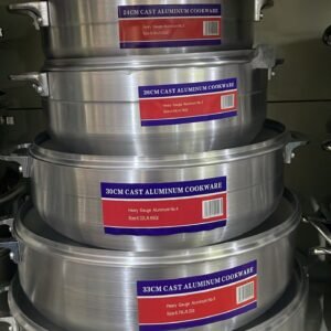 Batterie de cuisine professionnelle en aluminium moulé, tailles variées