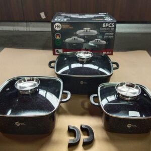 Batterie de cuisine carrée 8 pièces antiadhésive HK Higher Kitchen