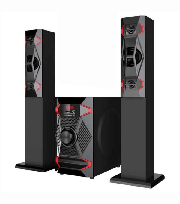 Système audio 2.1 avec caisson de basses - Baffles design pour un son puissant et clair