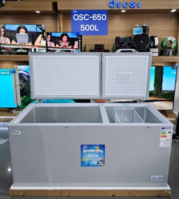 Congélateur coffre double porte OSCAR OSC-650 - 500L de capacité pour un stockage professionnel