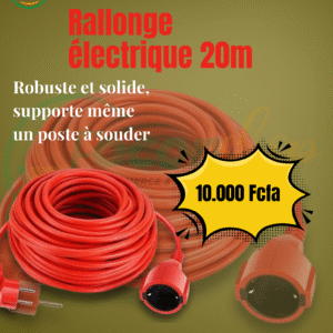 Rallonge électrique 20m - Robuste, polyvalente et pas cher
