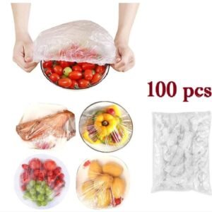 ♻ Couvercles Alimentaires Élastiques (100 pièces) | Rouleau Plastique de Qualité pour Conservation Sécurisée