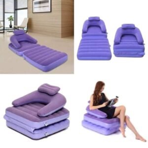Fauteuil Matelas Gonflable 5-en-1 Modulable | Lit d'Appoint Pliable 'Confort