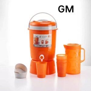 Cruche Isotherme GM 6L avec Robinet et Gobelets | Distributeur de Boissons Froid/Chaud