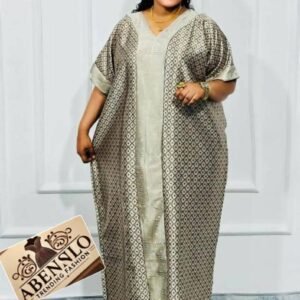 Robe Longue Caftan Modeste Imprimé Ethnique | Tissu Fluide, Coupe Ample Taille Plus 'Abenslo'