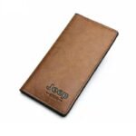 Portefeuille Long Homme Cuir Marron Élégant Jeep Buluo | Cartes et Monnaie
