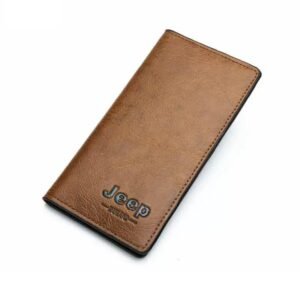 Portefeuille Long Homme Cuir Marron Élégant Jeep Buluo | Cartes et Monnaie