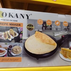 Crêpière Électrique Sokany 650W - Plaque Antiadhésive 20cm pour Crêpes et Pancakes (SK-5208)