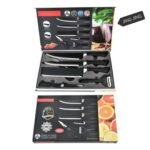 Ensemble de Couteaux de Cuisine Professionnels 8 Pièces JING JING | Acier Inoxydable Lames Anti-Adhésives